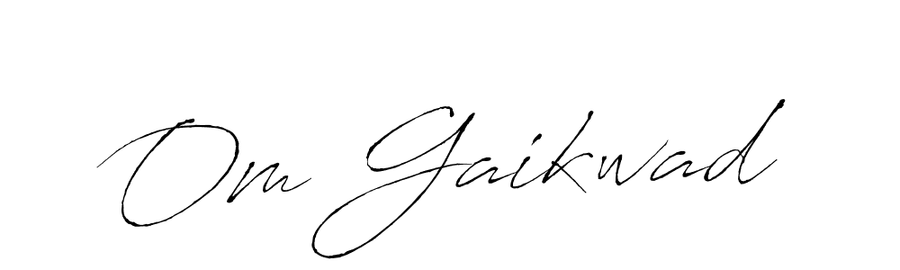 How to make Om Gaikwad name signature. Use Antro_Vectra style for creating short signs online. This is the latest handwritten sign. Om Gaikwad signature style 6 images and pictures png