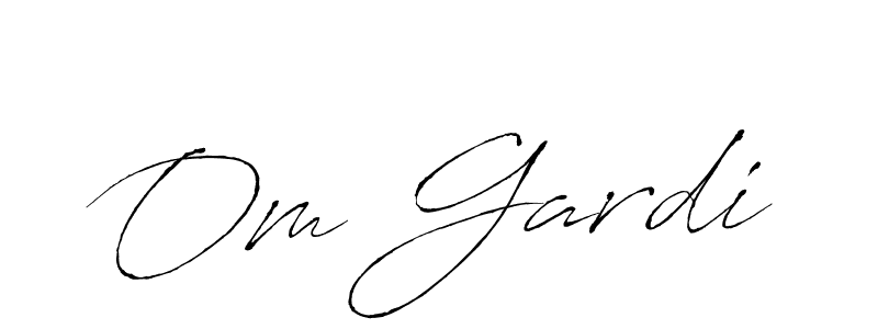 How to make Om Gardi signature? Antro_Vectra is a professional autograph style. Create handwritten signature for Om Gardi name. Om Gardi signature style 6 images and pictures png