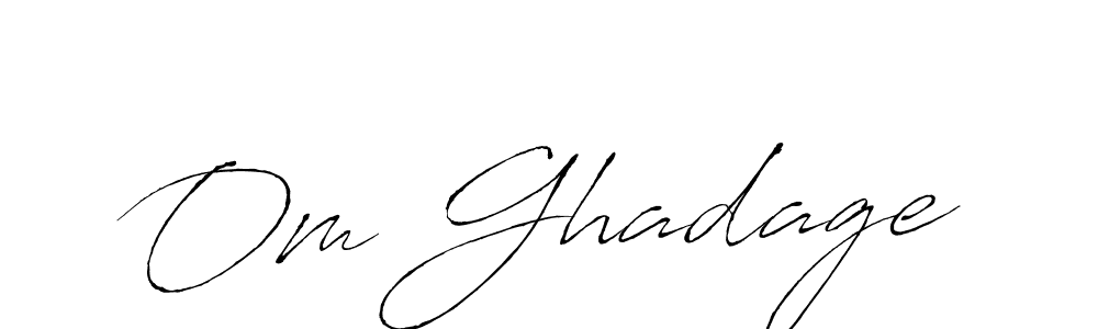 Make a beautiful signature design for name Om Ghadage. With this signature (Antro_Vectra) style, you can create a handwritten signature for free. Om Ghadage signature style 6 images and pictures png