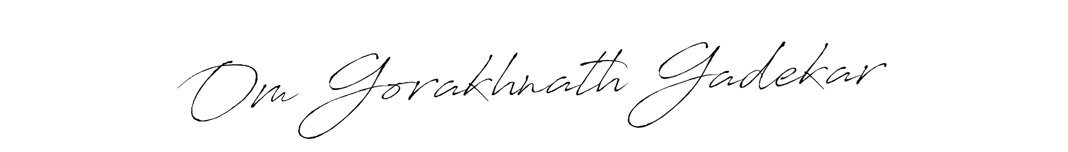 Design your own signature with our free online signature maker. With this signature software, you can create a handwritten (Antro_Vectra) signature for name Om Gorakhnath Gadekar. Om Gorakhnath Gadekar signature style 6 images and pictures png