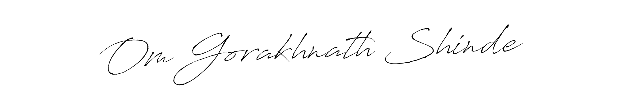 Antro_Vectra is a professional signature style that is perfect for those who want to add a touch of class to their signature. It is also a great choice for those who want to make their signature more unique. Get Om Gorakhnath Shinde name to fancy signature for free. Om Gorakhnath Shinde signature style 6 images and pictures png