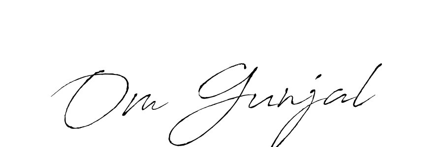 Om Gunjal stylish signature style. Best Handwritten Sign (Antro_Vectra) for my name. Handwritten Signature Collection Ideas for my name Om Gunjal. Om Gunjal signature style 6 images and pictures png