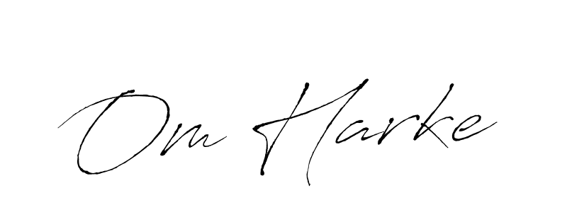 Make a beautiful signature design for name Om Harke. With this signature (Antro_Vectra) style, you can create a handwritten signature for free. Om Harke signature style 6 images and pictures png