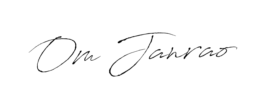 How to make Om Janrao signature? Antro_Vectra is a professional autograph style. Create handwritten signature for Om Janrao name. Om Janrao signature style 6 images and pictures png