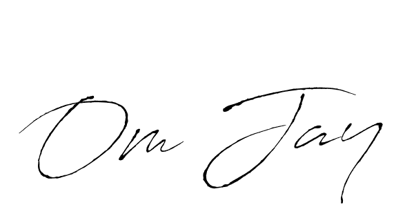 Om Jay stylish signature style. Best Handwritten Sign (Antro_Vectra) for my name. Handwritten Signature Collection Ideas for my name Om Jay. Om Jay signature style 6 images and pictures png