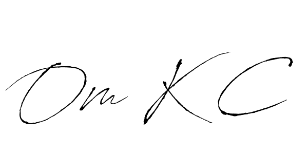 Design your own signature with our free online signature maker. With this signature software, you can create a handwritten (Antro_Vectra) signature for name Om K C. Om K C signature style 6 images and pictures png