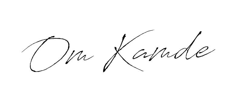 Also we have Om Kamde name is the best signature style. Create professional handwritten signature collection using Antro_Vectra autograph style. Om Kamde signature style 6 images and pictures png