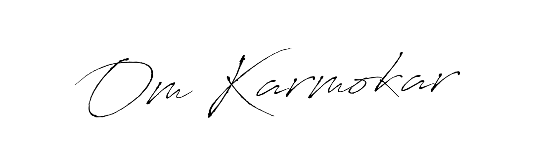 How to make Om Karmokar signature? Antro_Vectra is a professional autograph style. Create handwritten signature for Om Karmokar name. Om Karmokar signature style 6 images and pictures png