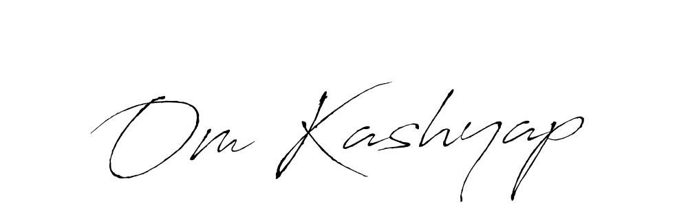 Make a beautiful signature design for name Om Kashyap. With this signature (Antro_Vectra) style, you can create a handwritten signature for free. Om Kashyap signature style 6 images and pictures png