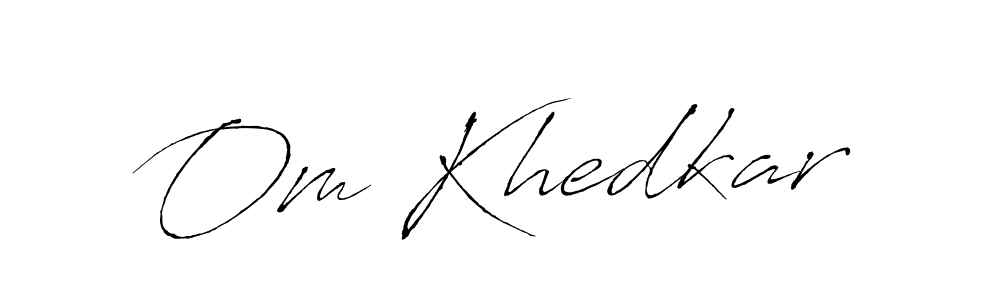 Also You can easily find your signature by using the search form. We will create Om Khedkar name handwritten signature images for you free of cost using Antro_Vectra sign style. Om Khedkar signature style 6 images and pictures png