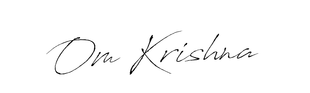 Make a beautiful signature design for name Om Krishna. With this signature (Antro_Vectra) style, you can create a handwritten signature for free. Om Krishna signature style 6 images and pictures png