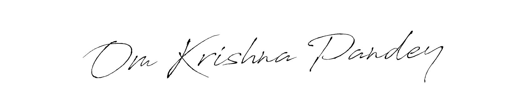 This is the best signature style for the Om Krishna Pandey name. Also you like these signature font (Antro_Vectra). Mix name signature. Om Krishna Pandey signature style 6 images and pictures png