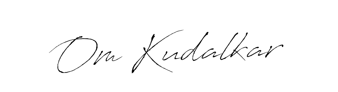 Create a beautiful signature design for name Om Kudalkar. With this signature (Antro_Vectra) fonts, you can make a handwritten signature for free. Om Kudalkar signature style 6 images and pictures png