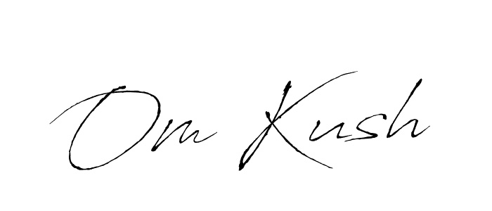 Om Kush stylish signature style. Best Handwritten Sign (Antro_Vectra) for my name. Handwritten Signature Collection Ideas for my name Om Kush. Om Kush signature style 6 images and pictures png