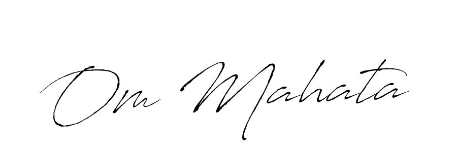 Make a beautiful signature design for name Om Mahata. With this signature (Antro_Vectra) style, you can create a handwritten signature for free. Om Mahata signature style 6 images and pictures png