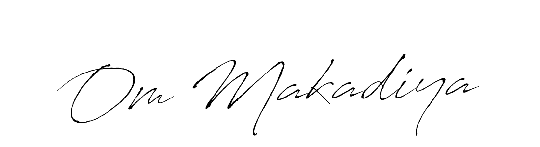 Design your own signature with our free online signature maker. With this signature software, you can create a handwritten (Antro_Vectra) signature for name Om Makadiya. Om Makadiya signature style 6 images and pictures png