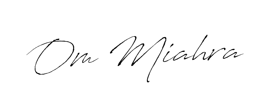 How to make Om Miahra name signature. Use Antro_Vectra style for creating short signs online. This is the latest handwritten sign. Om Miahra signature style 6 images and pictures png