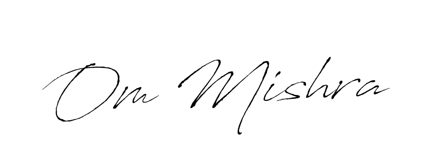 How to make Om Mishra signature? Antro_Vectra is a professional autograph style. Create handwritten signature for Om Mishra name. Om Mishra signature style 6 images and pictures png