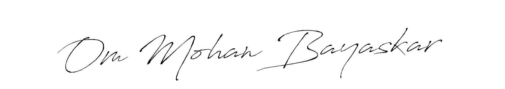 Similarly Antro_Vectra is the best handwritten signature design. Signature creator online .You can use it as an online autograph creator for name Om Mohan Bayaskar. Om Mohan Bayaskar signature style 6 images and pictures png