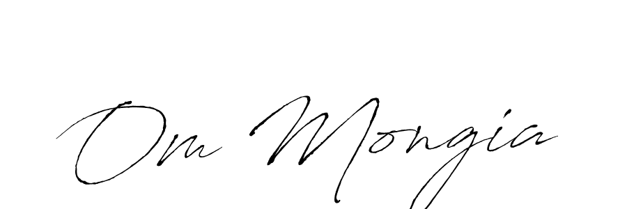 Also we have Om Mongia name is the best signature style. Create professional handwritten signature collection using Antro_Vectra autograph style. Om Mongia signature style 6 images and pictures png