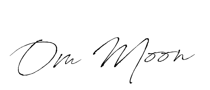 Design your own signature with our free online signature maker. With this signature software, you can create a handwritten (Antro_Vectra) signature for name Om Moon. Om Moon signature style 6 images and pictures png