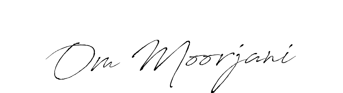 Om Moorjani stylish signature style. Best Handwritten Sign (Antro_Vectra) for my name. Handwritten Signature Collection Ideas for my name Om Moorjani. Om Moorjani signature style 6 images and pictures png