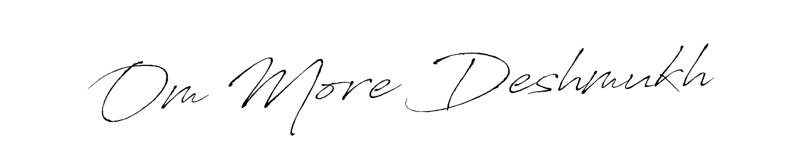 How to make Om More Deshmukh signature? Antro_Vectra is a professional autograph style. Create handwritten signature for Om More Deshmukh name. Om More Deshmukh signature style 6 images and pictures png