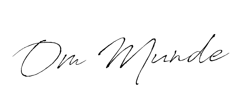 Create a beautiful signature design for name Om Munde. With this signature (Antro_Vectra) fonts, you can make a handwritten signature for free. Om Munde signature style 6 images and pictures png