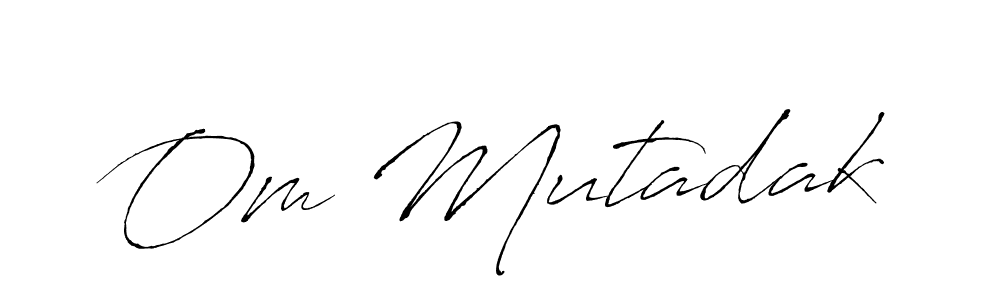 How to make Om Mutadak name signature. Use Antro_Vectra style for creating short signs online. This is the latest handwritten sign. Om Mutadak signature style 6 images and pictures png