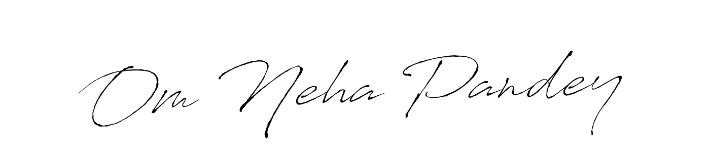 Also we have Om Neha Pandey name is the best signature style. Create professional handwritten signature collection using Antro_Vectra autograph style. Om Neha Pandey signature style 6 images and pictures png