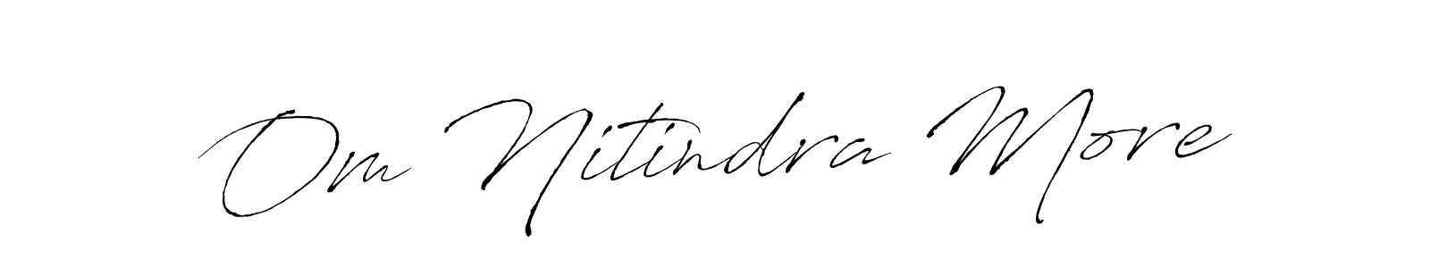 Antro_Vectra is a professional signature style that is perfect for those who want to add a touch of class to their signature. It is also a great choice for those who want to make their signature more unique. Get Om Nitindra More name to fancy signature for free. Om Nitindra More signature style 6 images and pictures png