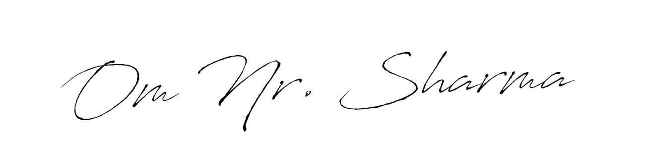 Make a beautiful signature design for name Om Nr. Sharma. With this signature (Antro_Vectra) style, you can create a handwritten signature for free. Om Nr. Sharma signature style 6 images and pictures png