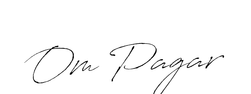 How to make Om Pagar name signature. Use Antro_Vectra style for creating short signs online. This is the latest handwritten sign. Om Pagar signature style 6 images and pictures png