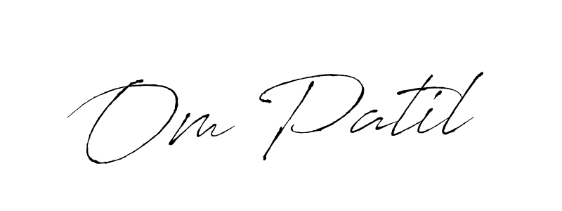 Design your own signature with our free online signature maker. With this signature software, you can create a handwritten (Antro_Vectra) signature for name Om Patil. Om Patil signature style 6 images and pictures png