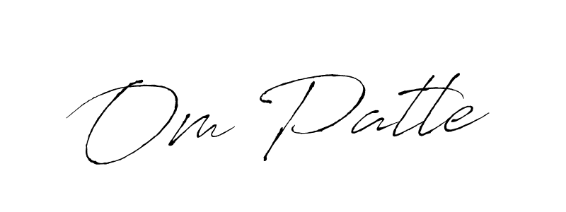 Antro_Vectra is a professional signature style that is perfect for those who want to add a touch of class to their signature. It is also a great choice for those who want to make their signature more unique. Get Om Patle name to fancy signature for free. Om Patle signature style 6 images and pictures png