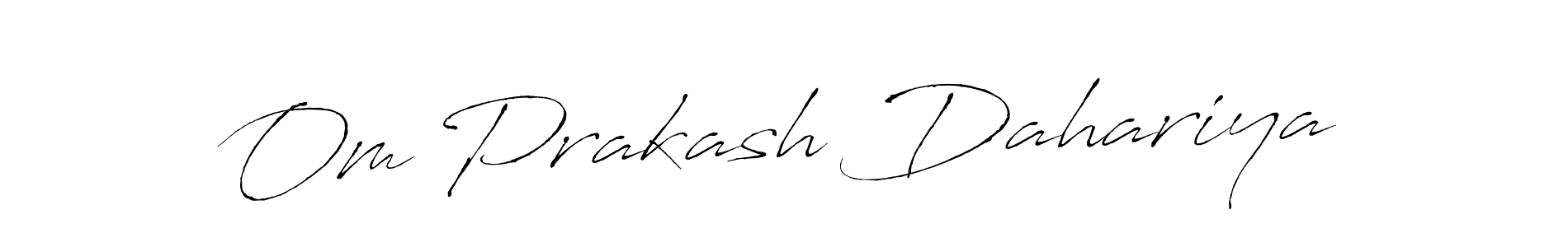 Make a beautiful signature design for name Om Prakash Dahariya. With this signature (Antro_Vectra) style, you can create a handwritten signature for free. Om Prakash Dahariya signature style 6 images and pictures png