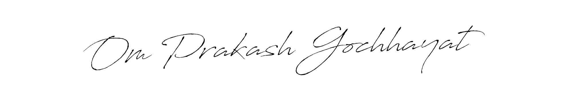 How to make Om Prakash Gochhayat signature? Antro_Vectra is a professional autograph style. Create handwritten signature for Om Prakash Gochhayat name. Om Prakash Gochhayat signature style 6 images and pictures png