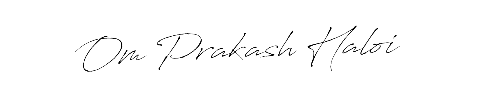 How to make Om Prakash Haloi signature? Antro_Vectra is a professional autograph style. Create handwritten signature for Om Prakash Haloi name. Om Prakash Haloi signature style 6 images and pictures png