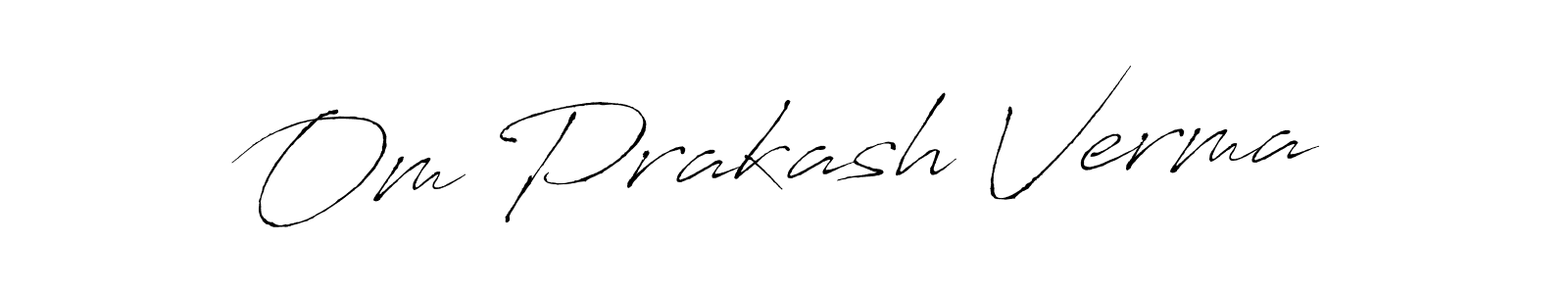 Om Prakash Verma stylish signature style. Best Handwritten Sign (Antro_Vectra) for my name. Handwritten Signature Collection Ideas for my name Om Prakash Verma. Om Prakash Verma signature style 6 images and pictures png