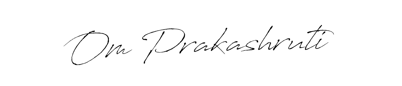 Om Prakashruti stylish signature style. Best Handwritten Sign (Antro_Vectra) for my name. Handwritten Signature Collection Ideas for my name Om Prakashruti. Om Prakashruti signature style 6 images and pictures png