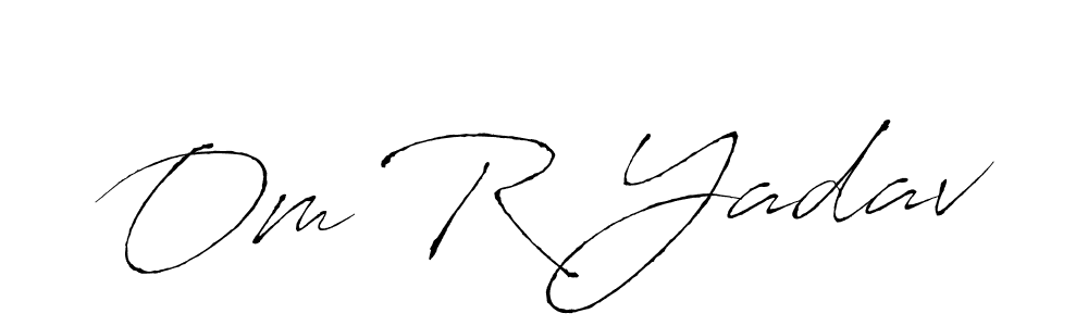 How to make Om R Yadav signature? Antro_Vectra is a professional autograph style. Create handwritten signature for Om R Yadav name. Om R Yadav signature style 6 images and pictures png
