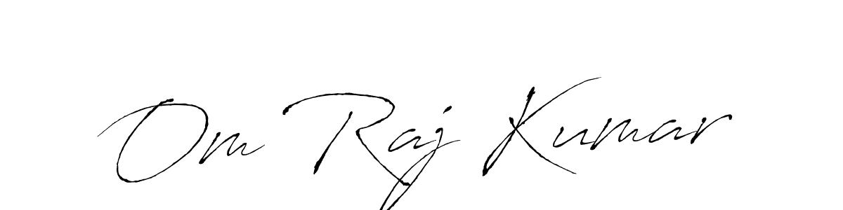 How to make Om Raj Kumar name signature. Use Antro_Vectra style for creating short signs online. This is the latest handwritten sign. Om Raj Kumar signature style 6 images and pictures png