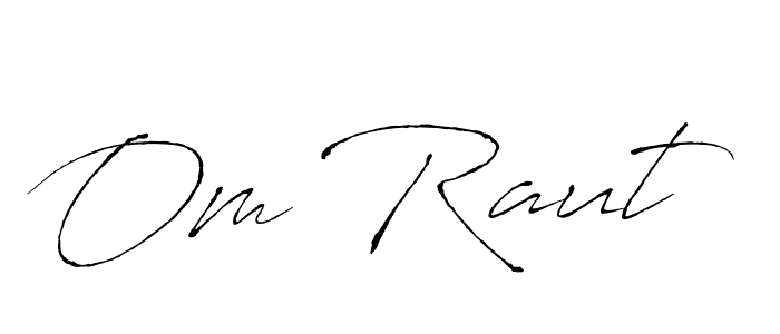 Make a beautiful signature design for name Om Raut. With this signature (Antro_Vectra) style, you can create a handwritten signature for free. Om Raut signature style 6 images and pictures png