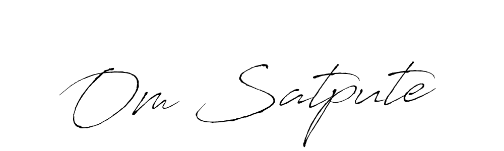 How to make Om Satpute name signature. Use Antro_Vectra style for creating short signs online. This is the latest handwritten sign. Om Satpute signature style 6 images and pictures png