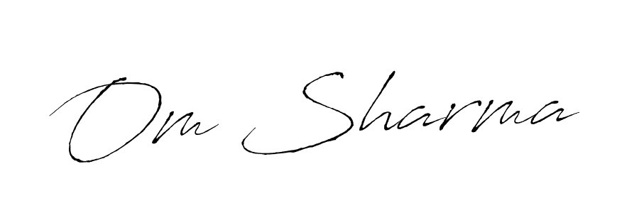 Make a beautiful signature design for name Om Sharma. With this signature (Antro_Vectra) style, you can create a handwritten signature for free. Om Sharma signature style 6 images and pictures png