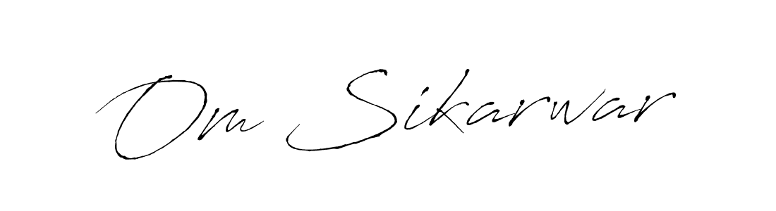 Also we have Om Sikarwar name is the best signature style. Create professional handwritten signature collection using Antro_Vectra autograph style. Om Sikarwar signature style 6 images and pictures png