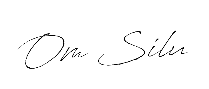 Also You can easily find your signature by using the search form. We will create Om Silu name handwritten signature images for you free of cost using Antro_Vectra sign style. Om Silu signature style 6 images and pictures png