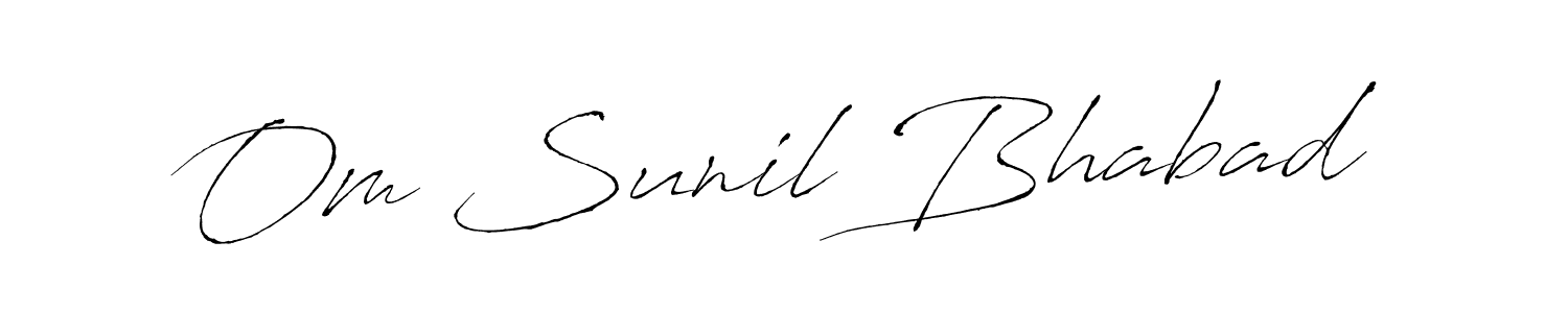 Om Sunil Bhabad stylish signature style. Best Handwritten Sign (Antro_Vectra) for my name. Handwritten Signature Collection Ideas for my name Om Sunil Bhabad. Om Sunil Bhabad signature style 6 images and pictures png