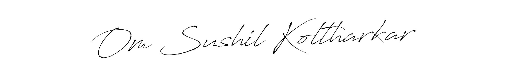 Make a beautiful signature design for name Om Sushil Koltharkar. With this signature (Antro_Vectra) style, you can create a handwritten signature for free. Om Sushil Koltharkar signature style 6 images and pictures png