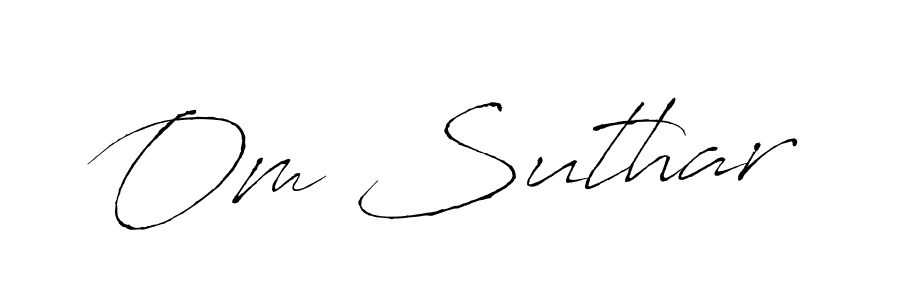 Also we have Om Suthar name is the best signature style. Create professional handwritten signature collection using Antro_Vectra autograph style. Om Suthar signature style 6 images and pictures png